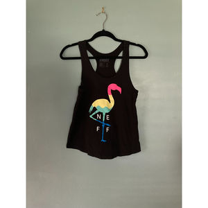 Neff black flamingo tank top size small